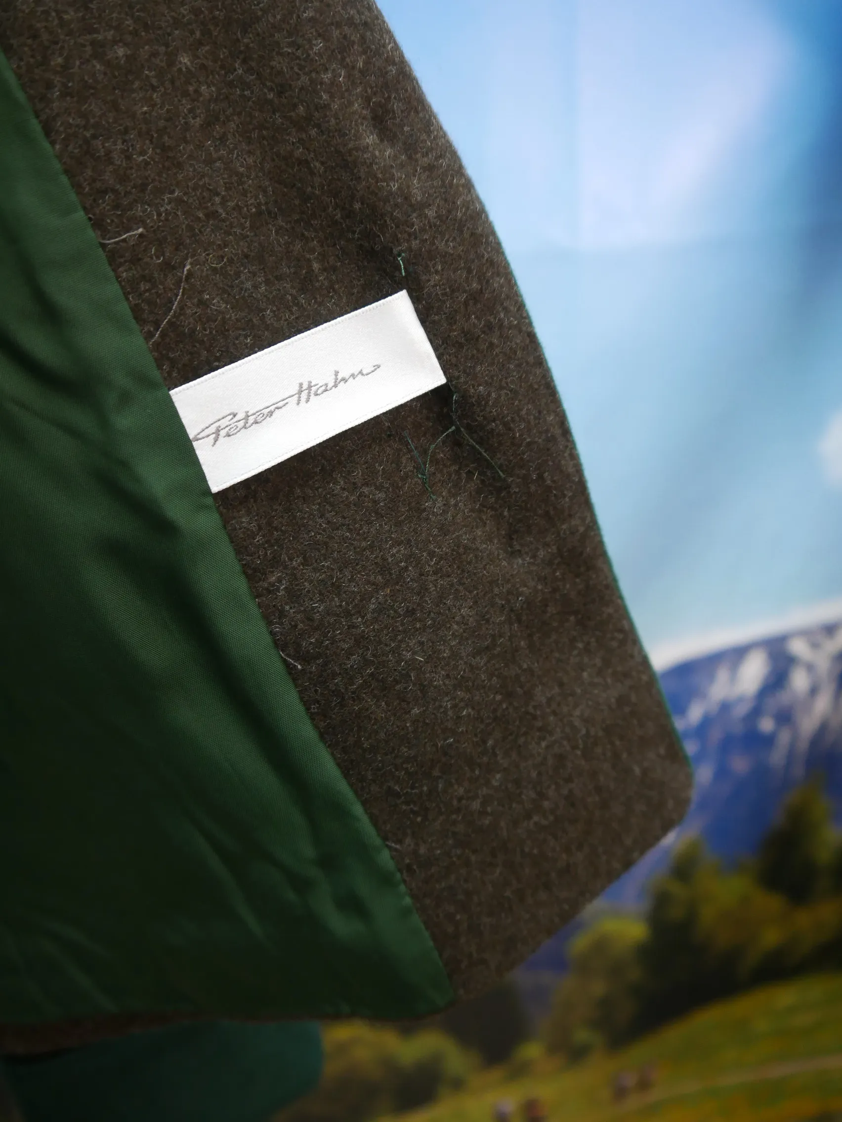 Peter Hahn neuwertig braun Loden mit Revers großartige Trachtenjacke Jacke Gr.42